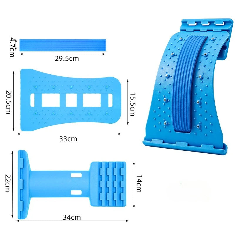 Lumbar Back Stretcher Massager for Spine Pain Relief Vertebral Relaxer Lower Back Traction Waist Correction - Spinal Health Aid