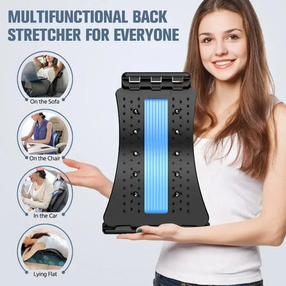 Lumbar Back Stretcher Massager for Spine Pain Relief Vertebral Relaxer Lower Back Traction Waist Correction - Spinal Health Aid