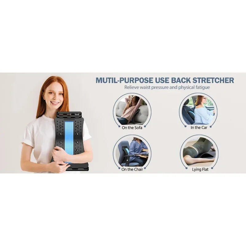 Lumbar Back Stretcher Massager for Spine Pain Relief Vertebral Relaxer Lower Back Traction Waist Correction - Spinal Health Aid